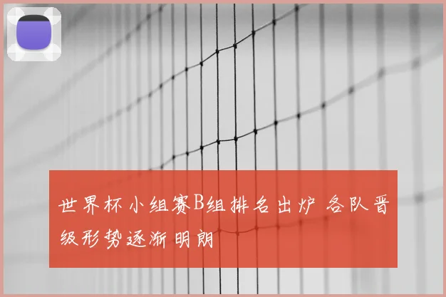 世界杯小组赛B组排名出炉 各队晋级形势逐渐明朗